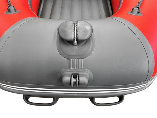 Надувная лодка ПВХ, Адмирал 360 НДНД, роульс, рым, накладки, красный/серый