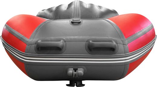 Надувная лодка ПВХ, Адмирал 360 НДНД, роульс, рым, накладки, красный/серый