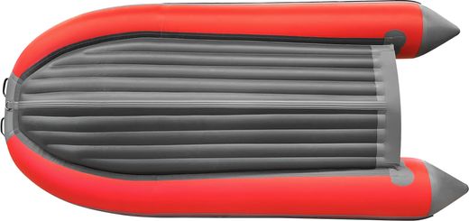 Надувная лодка ПВХ, Адмирал 360 НДНД, роульс, рым, накладки, красный/серый