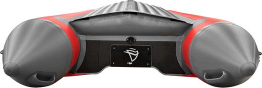 Надувная лодка ПВХ, Адмирал 360 НДНД, роульс, рым, накладки, красный/серый