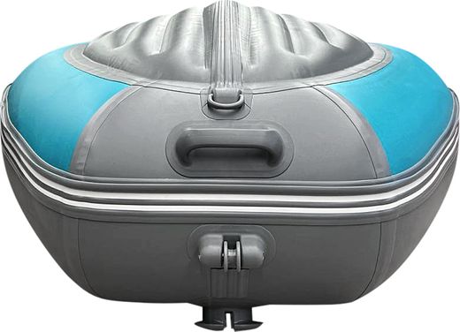 Надувная лодка ПВХ, Адмирал 375 S НДНД,  роульс, рым, накладки, голубой/серый