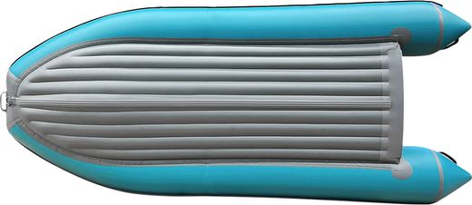 Надувная лодка ПВХ, Адмирал 375 S НДНД,  роульс, рым, накладки, голубой/серый