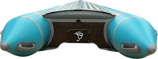 Надувная лодка ПВХ, Адмирал 375 S НДНД,  роульс, рым, накладки, голубой/серый