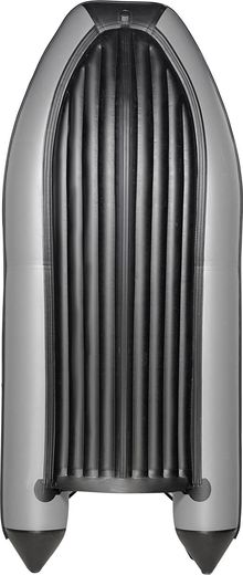 Надувная лодка ПВХ, Адмирал 375 S НДНД,  роульс, рым, накладки, серый/черный