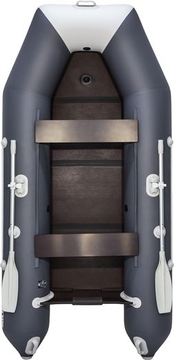 Надувная лодка ПВХ, АКВА 2800 слань-книжка киль, светло-серый/графит