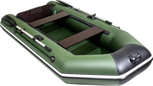 Надувная лодка ПВХ, АКВА 2800, зеленый/черный