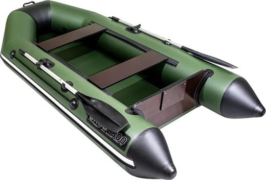 Надувная лодка ПВХ, АКВА 2800, зеленый/черный