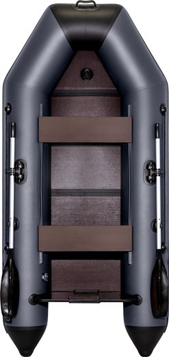 Надувная лодка ПВХ, АКВА 2900 слань-книжка киль, графит/черный