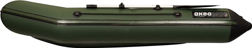 Надувная лодка ПВХ, АКВА 2900 слань-книжка киль, зеленый/черный