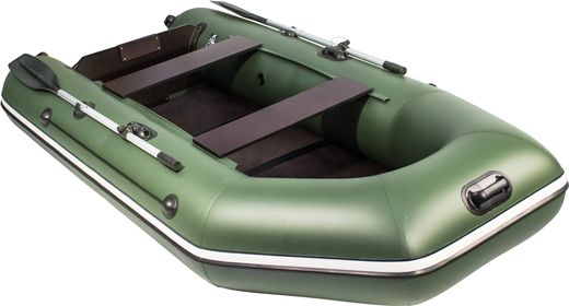 Надувная лодка ПВХ, АКВА 2900 слань-книжка киль, зеленый