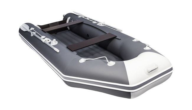 Надувная лодка ПВХ, АКВА 3400 НДНД, графит/светло-серый