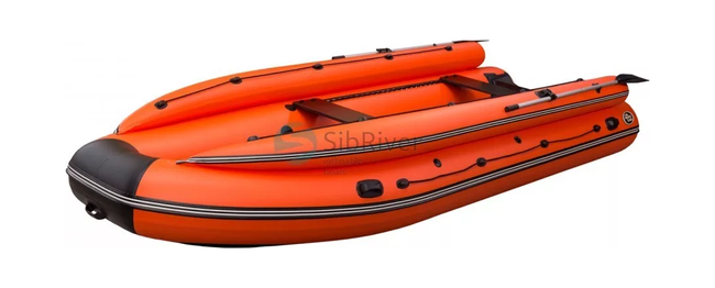 Надувная лодка ПВХ Allaska-Tonna 470 Lux, фальшборт, красный/черный, SibRiver