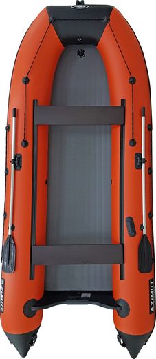 Надувная лодка ПВХ, AZIMUT Cyclone 435 НДНД, оранжевый/черный