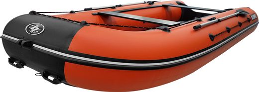 Надувная лодка ПВХ, AZIMUT Cyclone 435 НДНД, оранжевый/черный