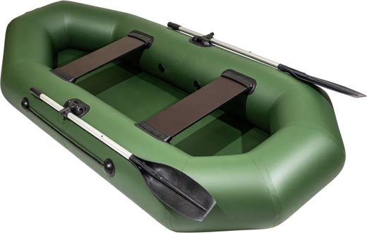 Надувная лодка ПВХ, Барс 260, зеленый