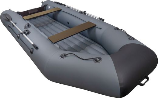 Надувная лодка ПВХ, Барс 3600 НДНД, графит/черный