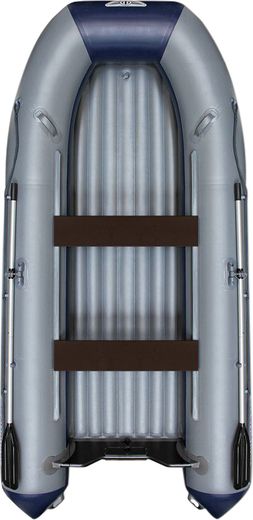 Надувная лодка ПВХ, Флагман 350 НДНД, серо-синий