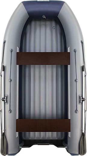 Надувная лодка ПВХ, Флагман DK380 JET, серо-синий