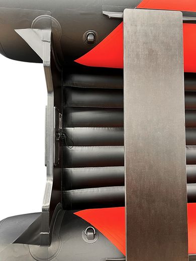 Надувная лодка ПВХ, Хантер 330 Про НДНД, красный/черный