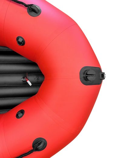 Надувная лодка ПВХ, Хантер 330 Про НДНД, красный/черный