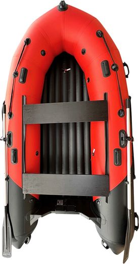 Надувная лодка ПВХ, Хантер 330 Про НДНД, красный/черный