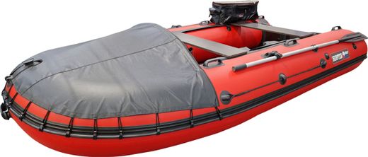 Надувная лодка ПВХ, Хантер 340 Трэвел НДНД, красный