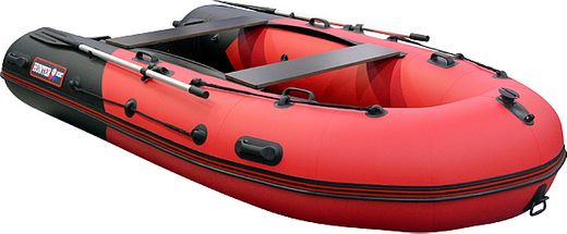 Надувная лодка ПВХ, Хантер 350 Про НДНД, красный/черный