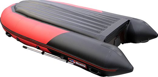 Надувная лодка ПВХ, Хантер 350 Про НДНД, красный/черный