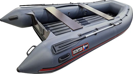 Надувная лодка ПВХ, Хантер 360 А НДНД, серый