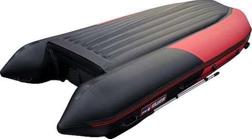 Надувная лодка ПВХ, Хантер 380 Про НДНД, красный/черный