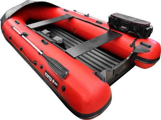 Надувная лодка ПВХ, Хантер 400 Трэвел НДНД, красный
