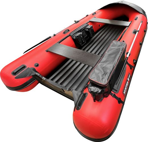 Надувная лодка ПВХ, Хантер 400 Трэвел НДНД, красный