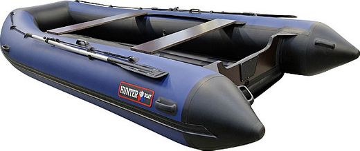 Надувная лодка ПВХ, Хантер 420 А НДНД, синий/черный