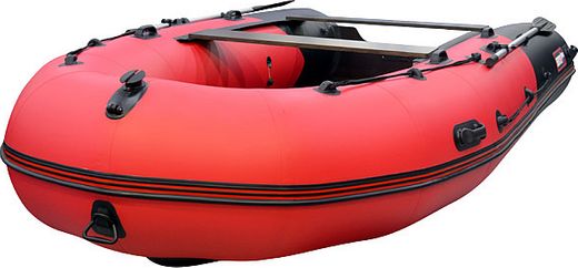 Надувная лодка ПВХ, Хантер 420 Про НДНД, красный/черный