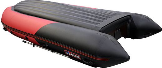 Надувная лодка ПВХ, Хантер 420 Про НДНД, красный/черный