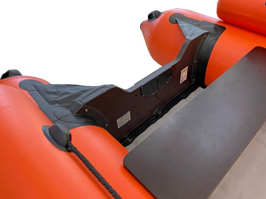 Надувная лодка ПВХ Хатанга Jet-475 Lux НДНД, оранжевый/черный, SibRiver