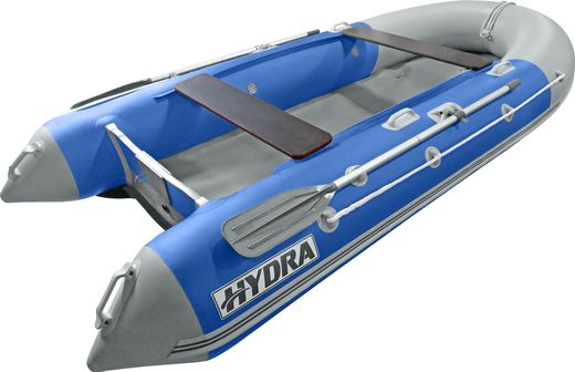 Надувная лодка ПВХ, HYDRA Delta 380 НДНД, синий-св.серый, LUX, (PC)