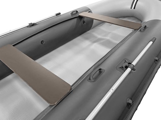 Надувная лодка ПВХ, HYDRA NOVA 365 НДНД, красный-св.серый, LUX, (PC)