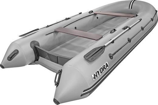 Надувная лодка ПВХ, HYDRA NOVA 400 НДНД, светло-серый, PRO, (PC)