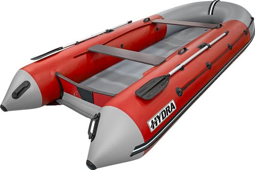 Надувная лодка ПВХ, HYDRA NOVA 420 НДНД, красный-св.серый, LUX, (PC)