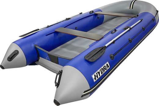 Надувная лодка ПВХ, HYDRA NOVA Plus 365 НДНД, синий-св.серый, PRO, (PC)