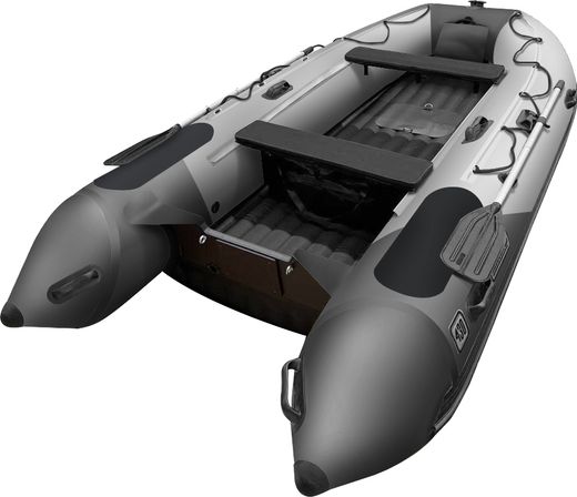 Надувная лодка ПВХ, Навигатор 350PRO НДНД, серый-графит, FORZA