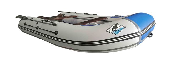 Надувная лодка ПВХ, ORCA 305 НДНД, светло-серый/синий