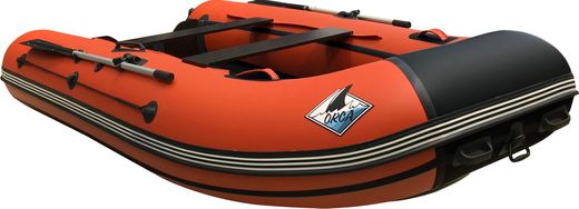 Надувная лодка ПВХ, ORCA 325 НДНД, оранжевый/черный