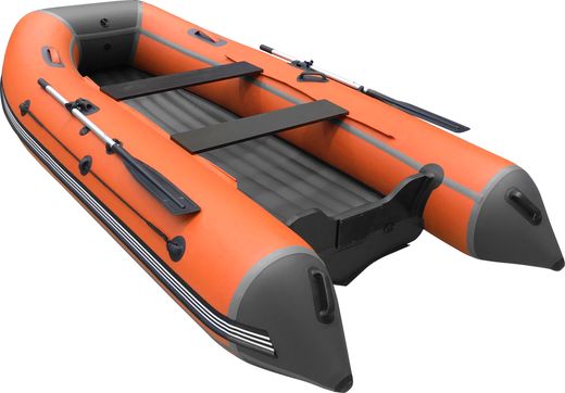 Надувная лодка ПВХ, ORCA 325 НДНД, оранжевый/темно-серый