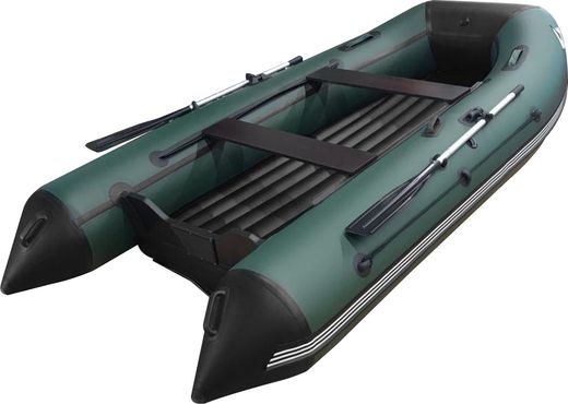 Надувная лодка ПВХ, ORCA 325 НДНД, зеленый/черный