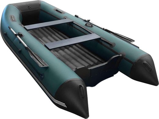 Надувная лодка ПВХ, ORCA 325 НДНД, зеленый/черный