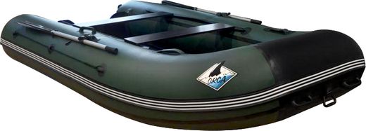 Надувная лодка ПВХ, ORCA 360 НДНД, зеленый/черный