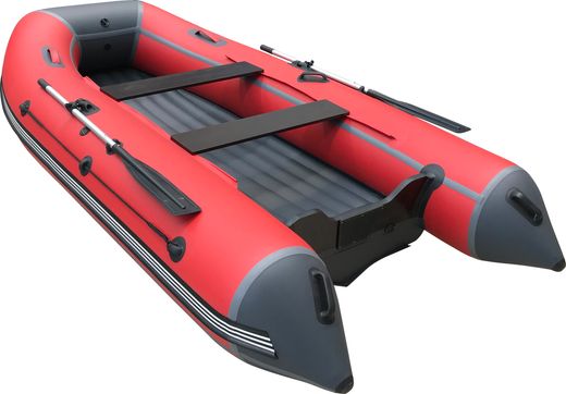 Надувная лодка ПВХ, ORCA 380 НДНД, красный/темно-серый