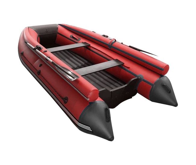 Надувная лодка ПВХ, ORCA 380F НДНД, фальшборт, красный/темно-серый